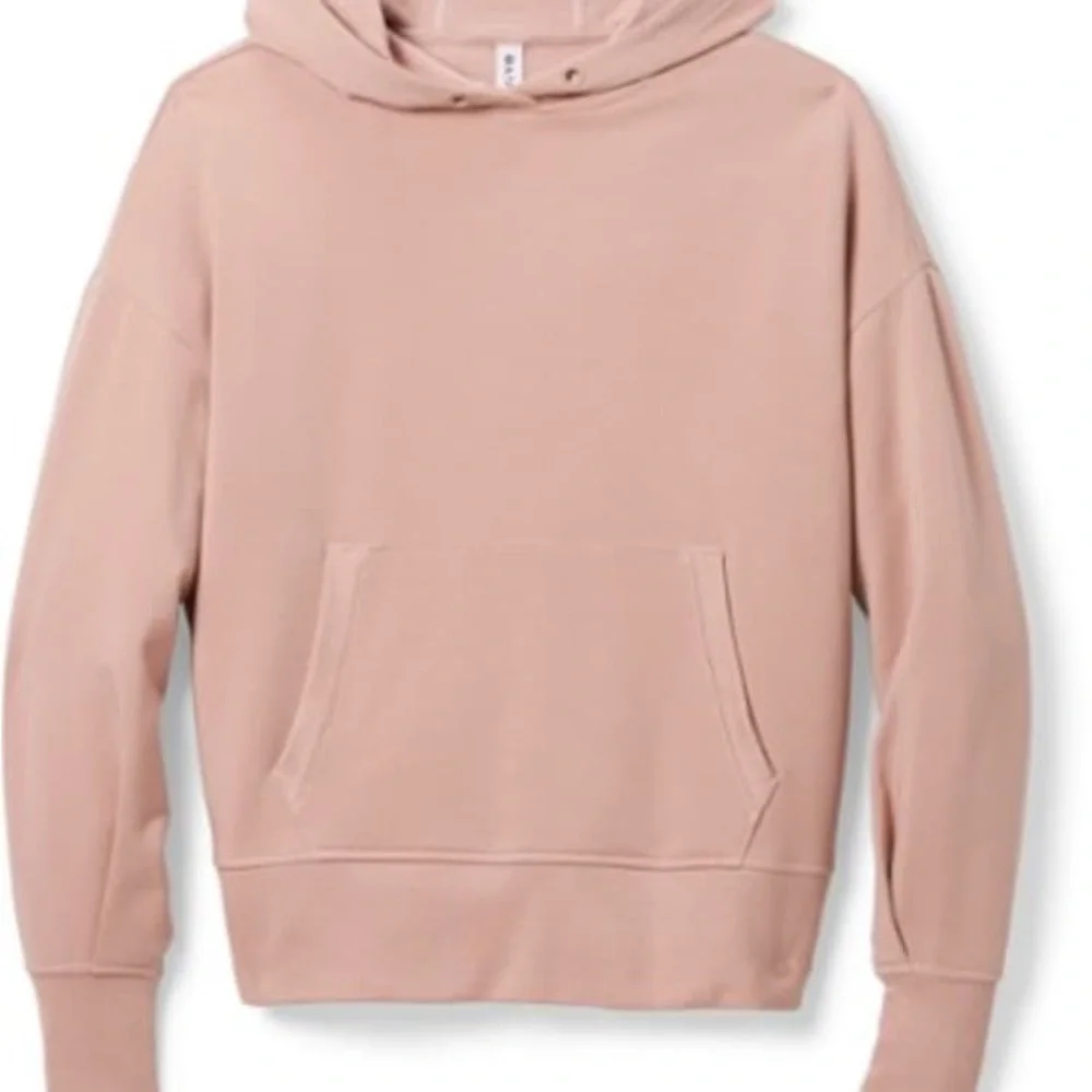 Athleta Balance Hoodie Mocha Latte Medium Modal Sweatshirt Yoga - Picture 2 of 6